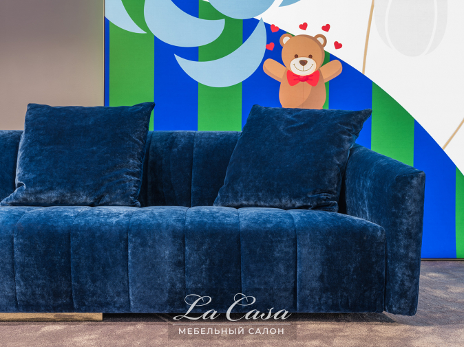 Фото диван Belladonna от фабрики Erba синий вид слева - фото №5
