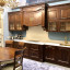 Фото кухня Capri Luxury от фабрики Arcari Массив, матовый лак, металл, стекло общий вид - фото №2