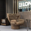 Фото кресла Elda office от фабрики Longhi современное вид спереди - фото №5