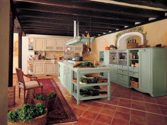 Итальянская кухня Verde Antico Cipria