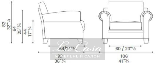 Кресло Austen - купить в Москве от фабрики Poltrona Frau из Италии - фото №5