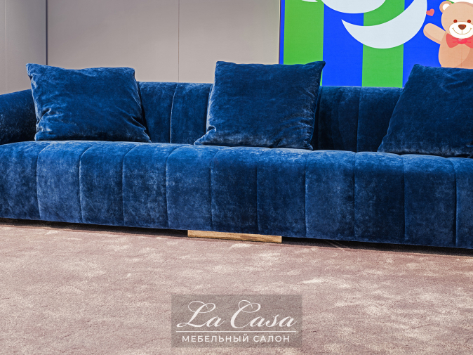 Фото диван Belladonna от фабрики Erba синий подушки - фото №3