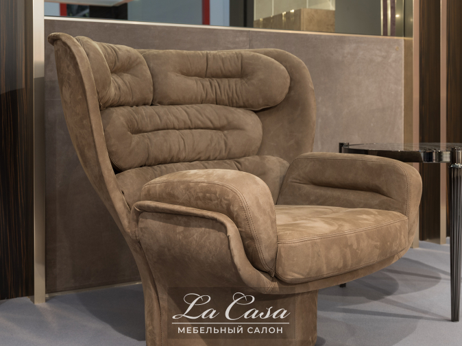 Фото кресла Elda office от фабрики Longhi вид справа коричневое - фото №3