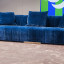Фото диван Belladonna от фабрики Erba синий подушки - фото №3